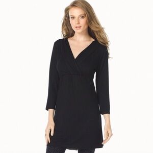 SOMA Black Faux Wrap Dress Size XS Women’s Soft, Stretch Casual